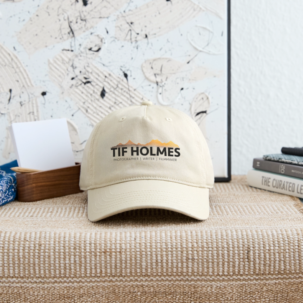 "TIF HOLMES LOGO" Organic Baseball Cap - khaki