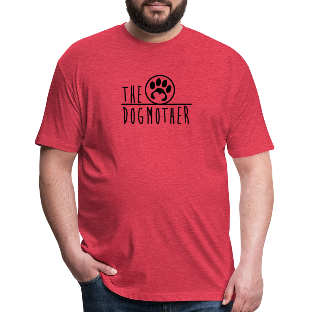 "THE DOGMOTHER" Fitted Cotton/Poly T-Shirt by Next Level - heather red