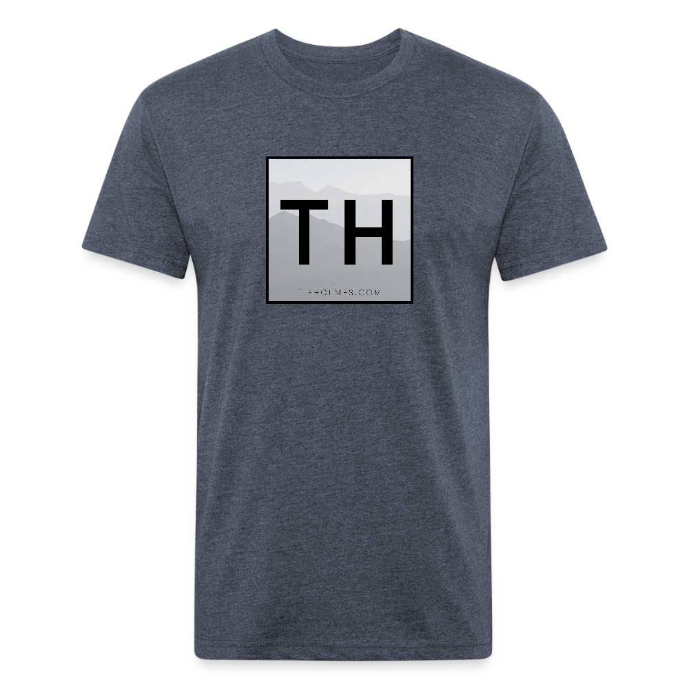 TH Square Logo Fitted Cotton/Poly T-Shirt by Next Level - heather navy