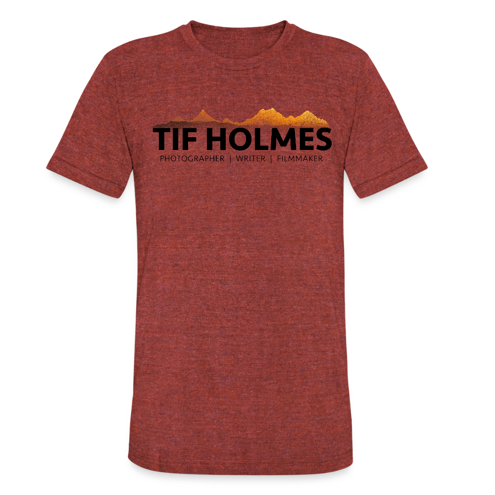 "TIF HOLMES LOGO" Unisex Tri-Blend T-Shirt - heather cranberry