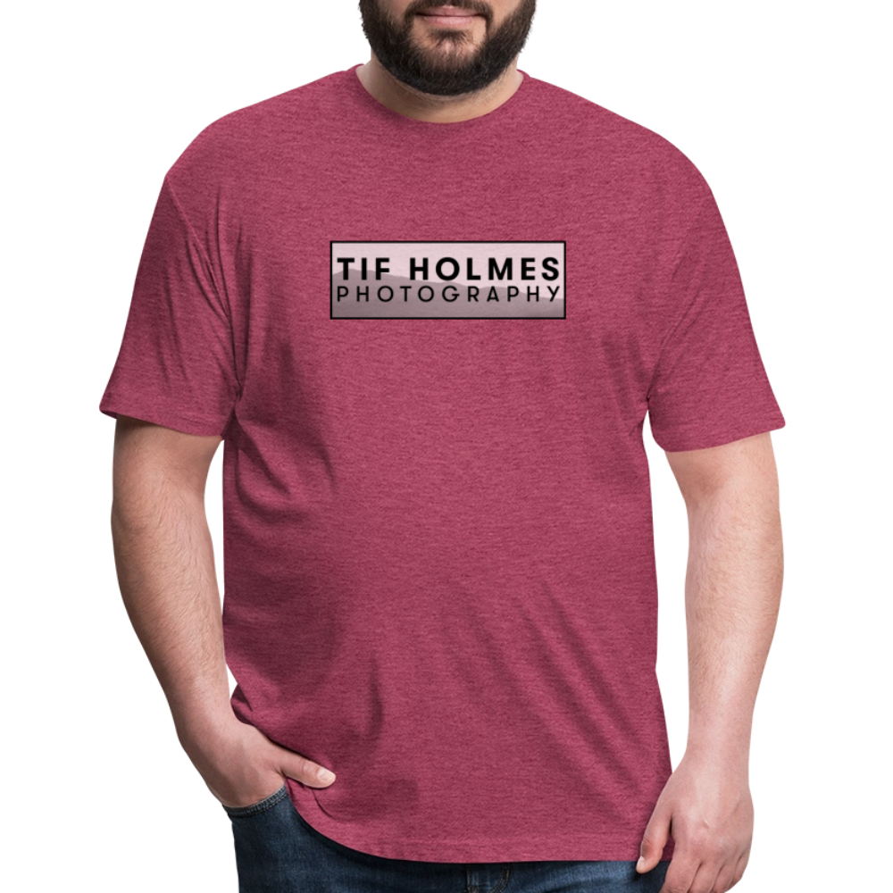 THP Logo Fitted Cotton/Poly T-Shirt by Next Level - heather burgundy