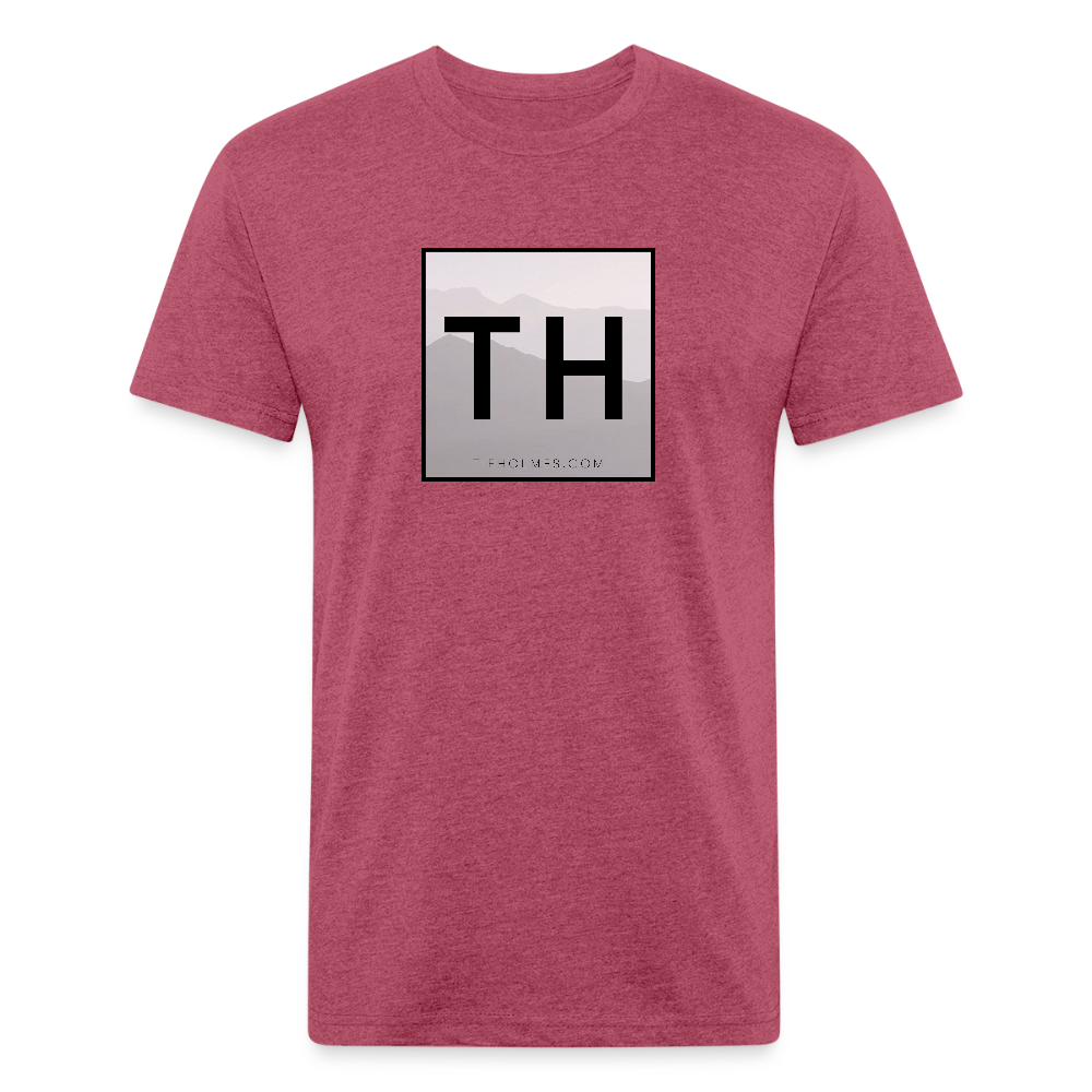 TH Square Logo Fitted Cotton/Poly T-Shirt by Next Level - heather burgundy