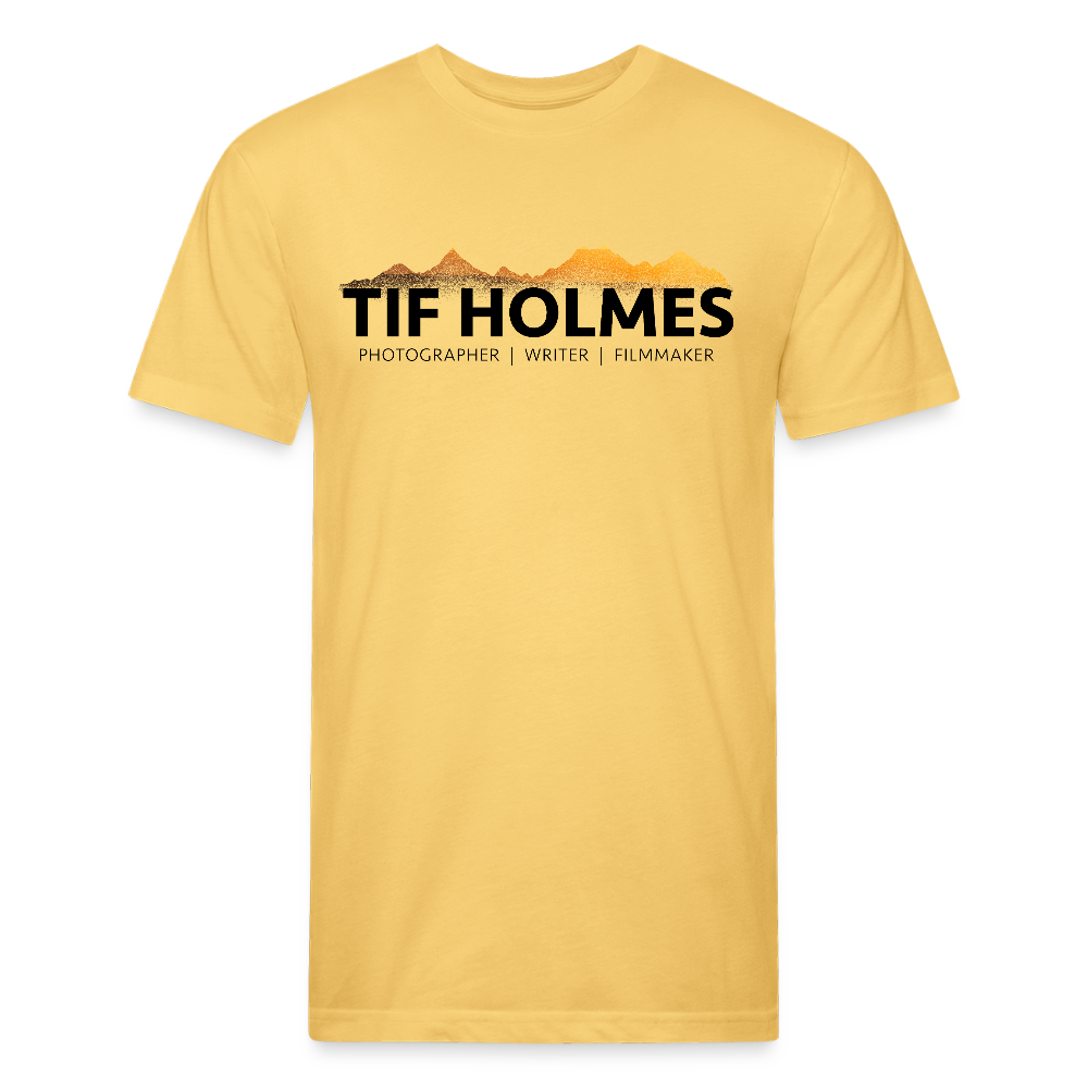 TIF HOLMES LOGO Fitted Cotton/Poly T-Shirt by Next Level - pastel yellow
