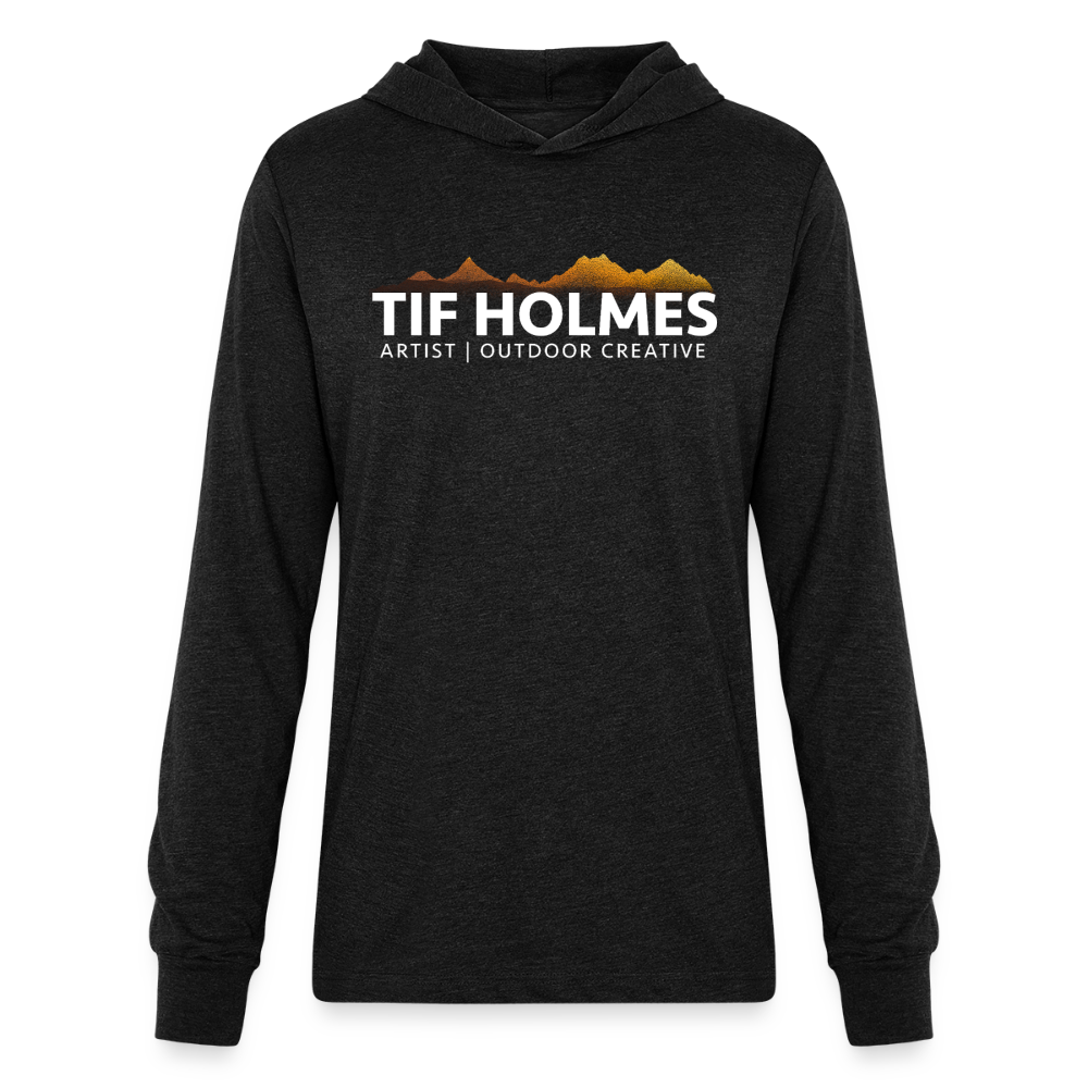 Unisex Long Sleeve Hoodie Shirt - heather black