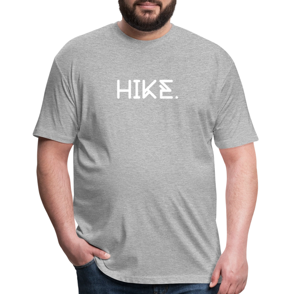 "HIKE." Fitted Cotton/Poly T-Shirt by Next Level - heather gray