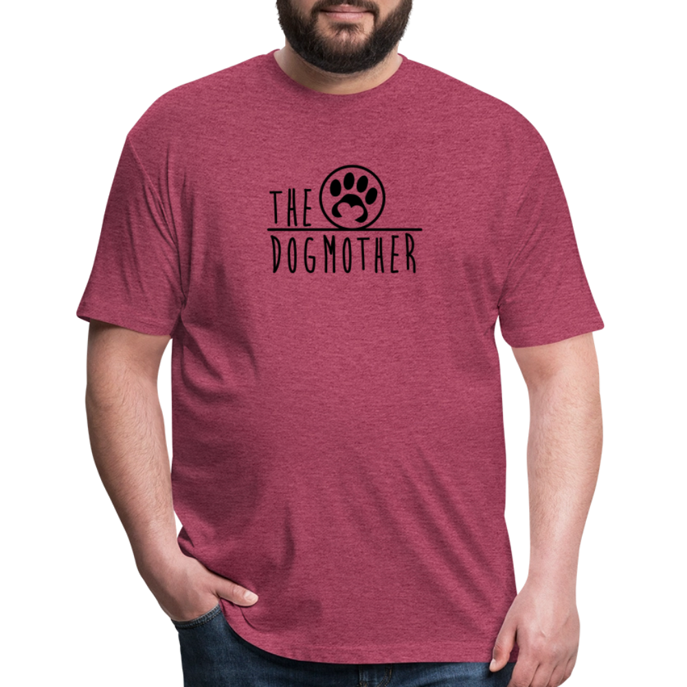 "THE DOGMOTHER" Fitted Cotton/Poly T-Shirt by Next Level - heather burgundy