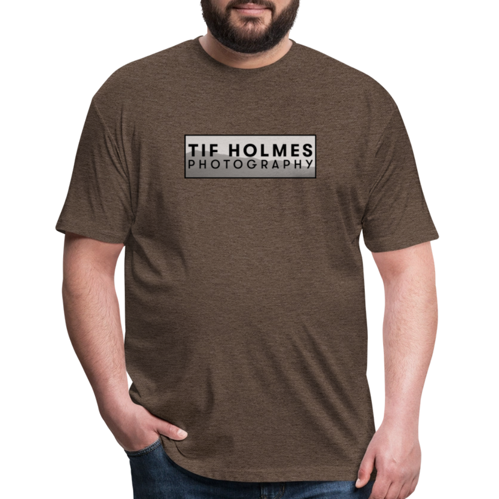 THP Logo Fitted Cotton/Poly T-Shirt by Next Level - heather espresso
