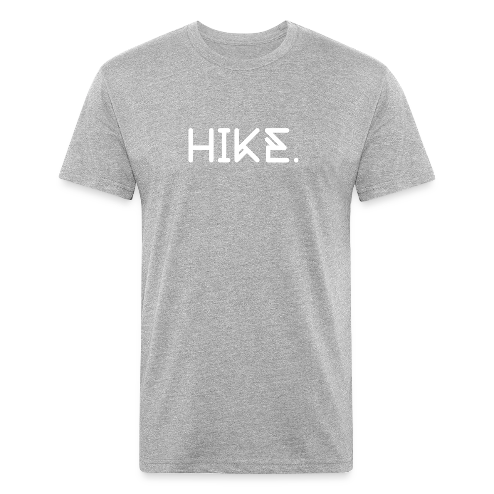"HIKE." Fitted Cotton/Poly T-Shirt by Next Level - heather gray