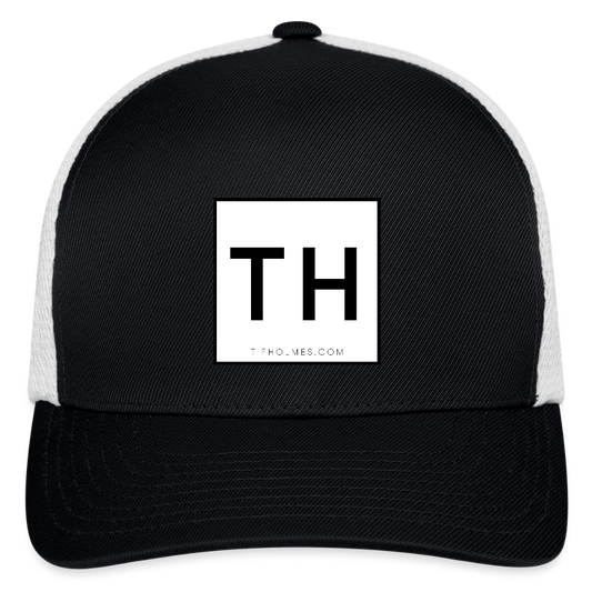 Flexfit Fitted Baseball Cap with TH Logo - black/white