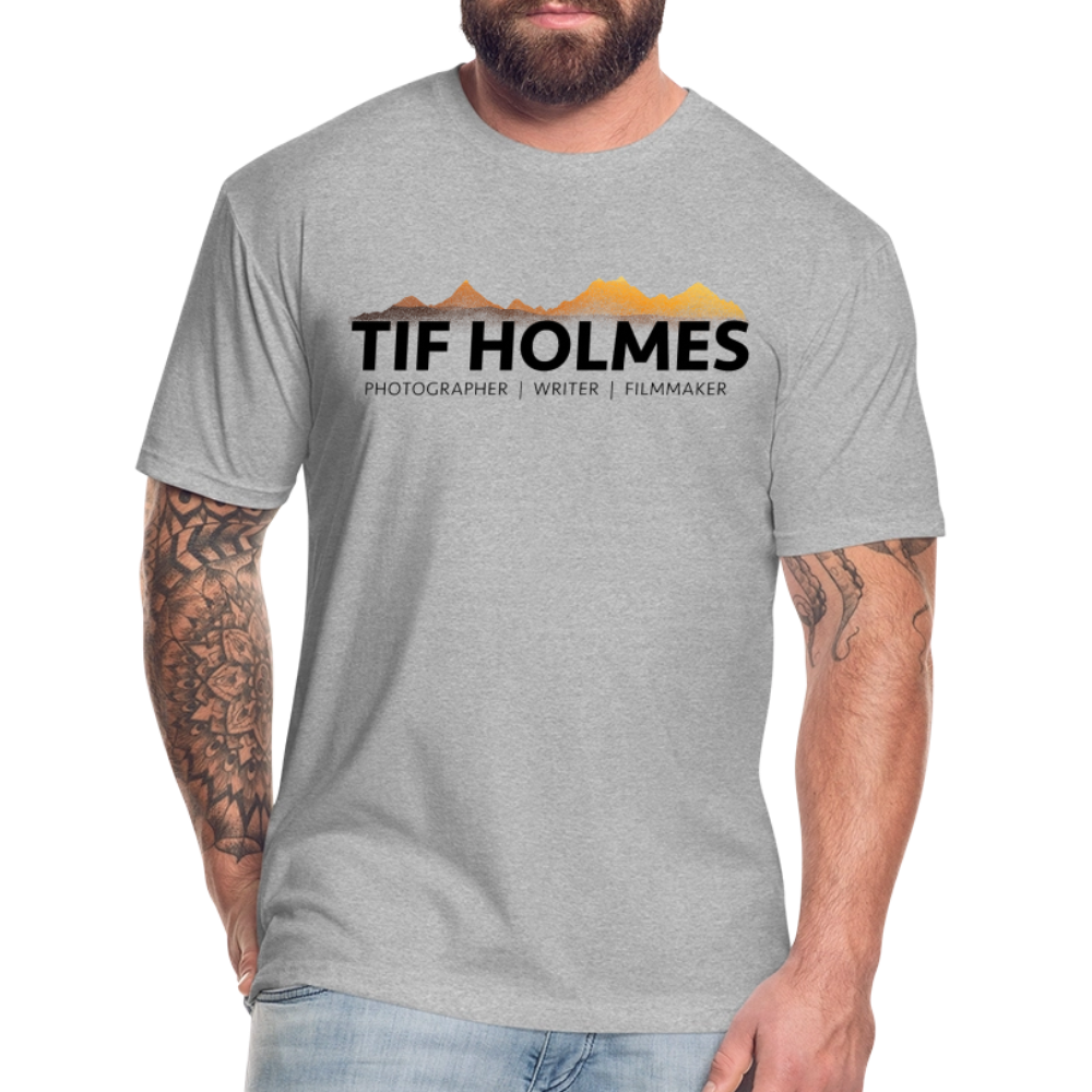 TIF HOLMES LOGO Fitted Cotton/Poly T-Shirt by Next Level - heather gray