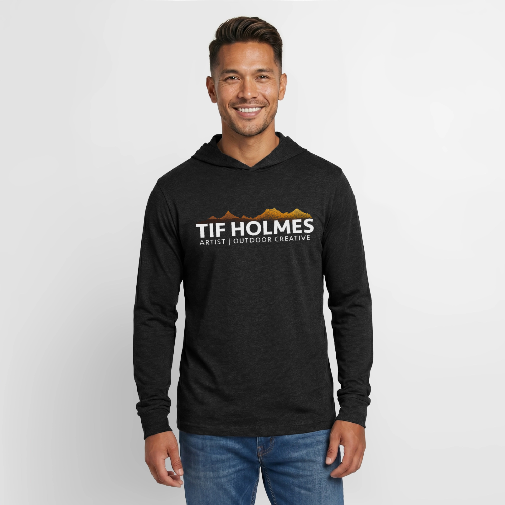 Unisex Long Sleeve Hoodie Shirt - heather black