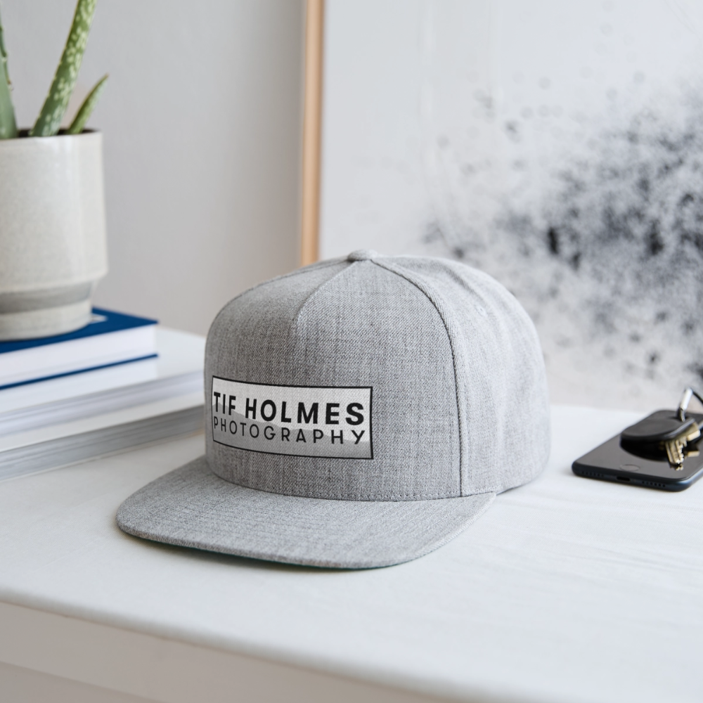 Tif Holmes Photography (Mountain Logo) Snapback Baseball Cap - heather gray
