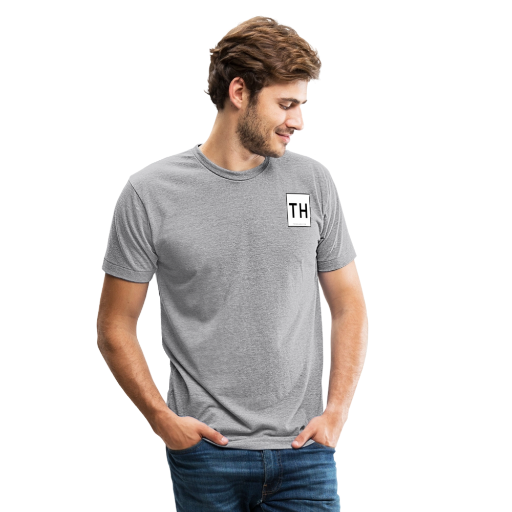 Unisex Tri-Blend T-Shirt with Square 'TH' Logo - heather grey