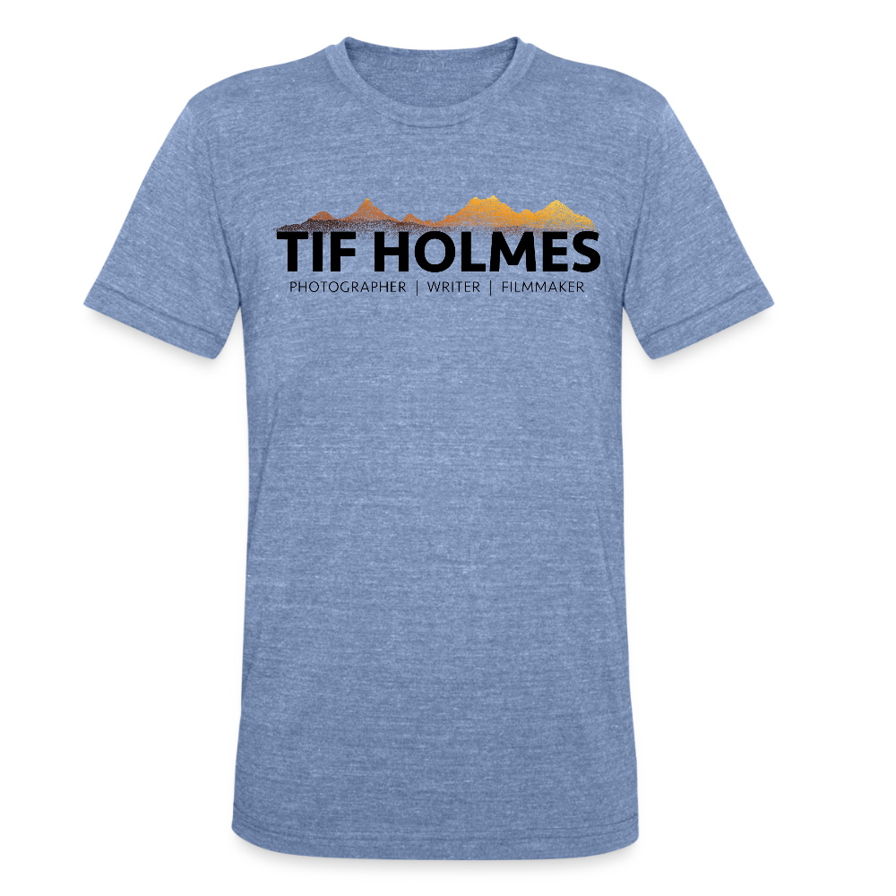"TIF HOLMES LOGO" Unisex Tri-Blend T-Shirt - heather blue