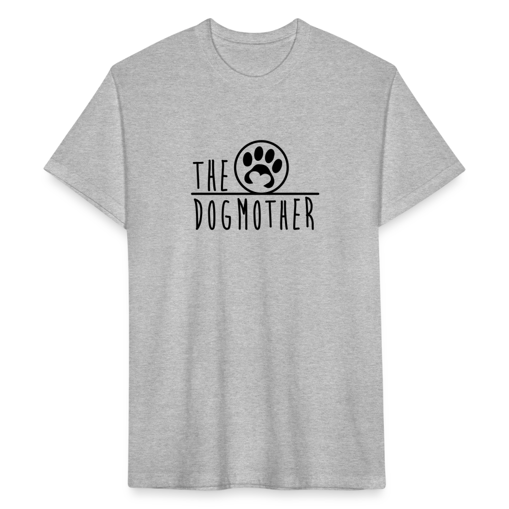 "THE DOGMOTHER" Fitted Cotton/Poly T-Shirt by Next Level - heather gray