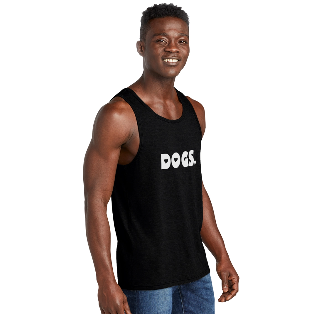 "DOGS" Unisex Tri-Blend Organic Tank - black