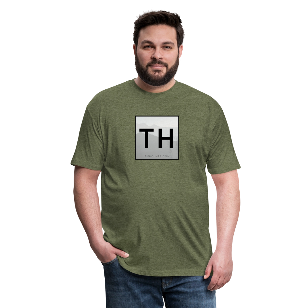 TH Square Logo Fitted Cotton/Poly T-Shirt by Next Level - heather military green