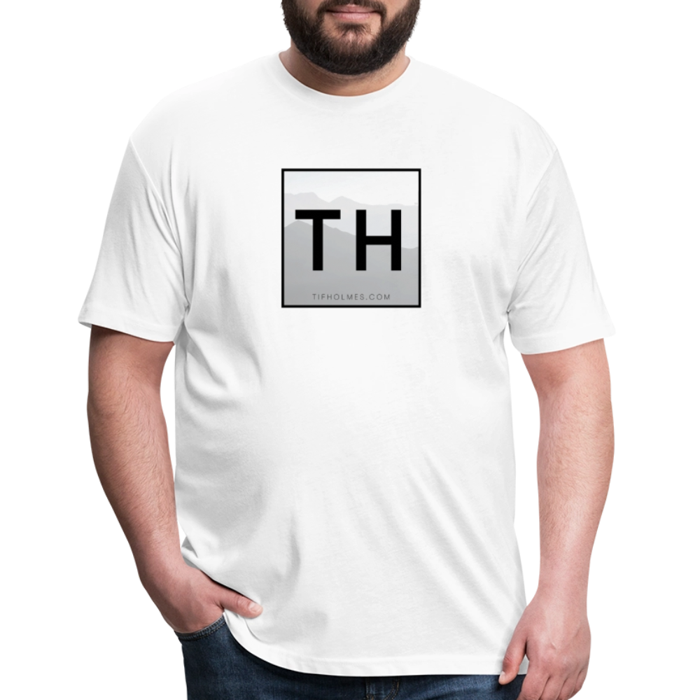 TH Square Logo Fitted Cotton/Poly T-Shirt by Next Level - white
