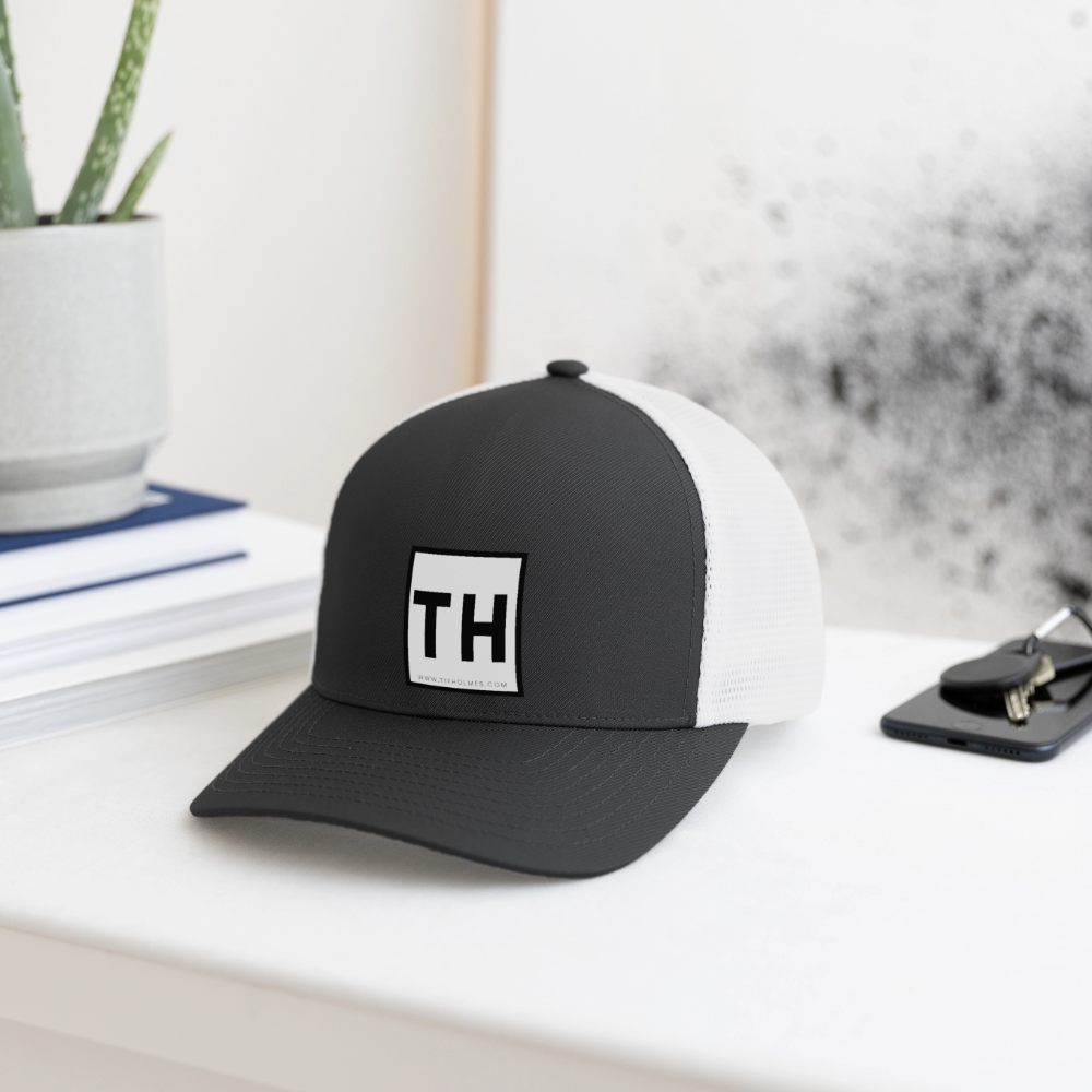 Flexfit Fitted Baseball Cap with TH Logo - dark gray/white