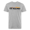 TIF HOLMES LOGO Fitted Cotton/Poly T-Shirt by Next Level - heather gray
