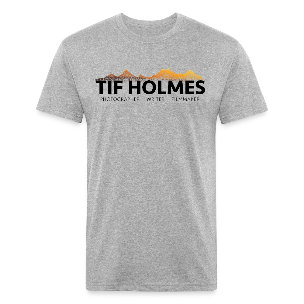 TIF HOLMES LOGO Fitted Cotton/Poly T-Shirt by Next Level - heather gray