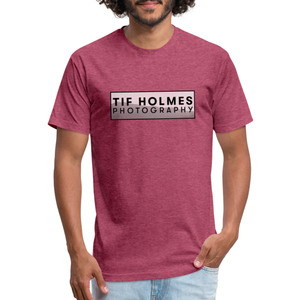 THP Logo Fitted Cotton/Poly T-Shirt by Next Level - heather burgundy