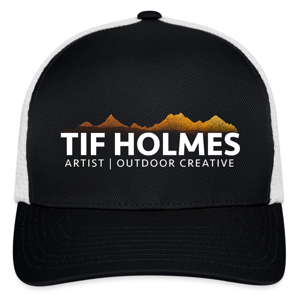 Flexfit Fitted Baseball Cap - black/white