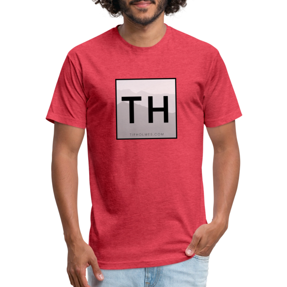 TH Square Logo Fitted Cotton/Poly T-Shirt by Next Level - heather red