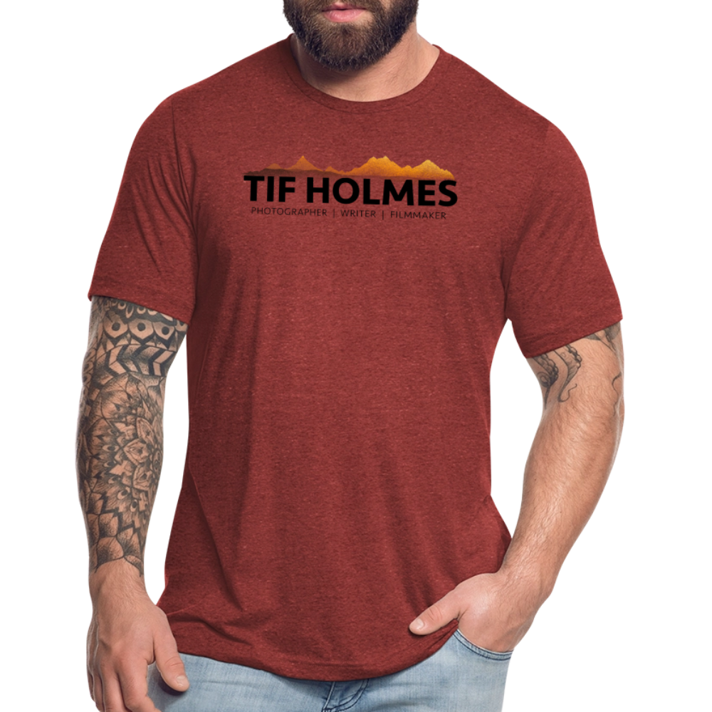 "TIF HOLMES LOGO" Unisex Tri-Blend T-Shirt - heather cranberry