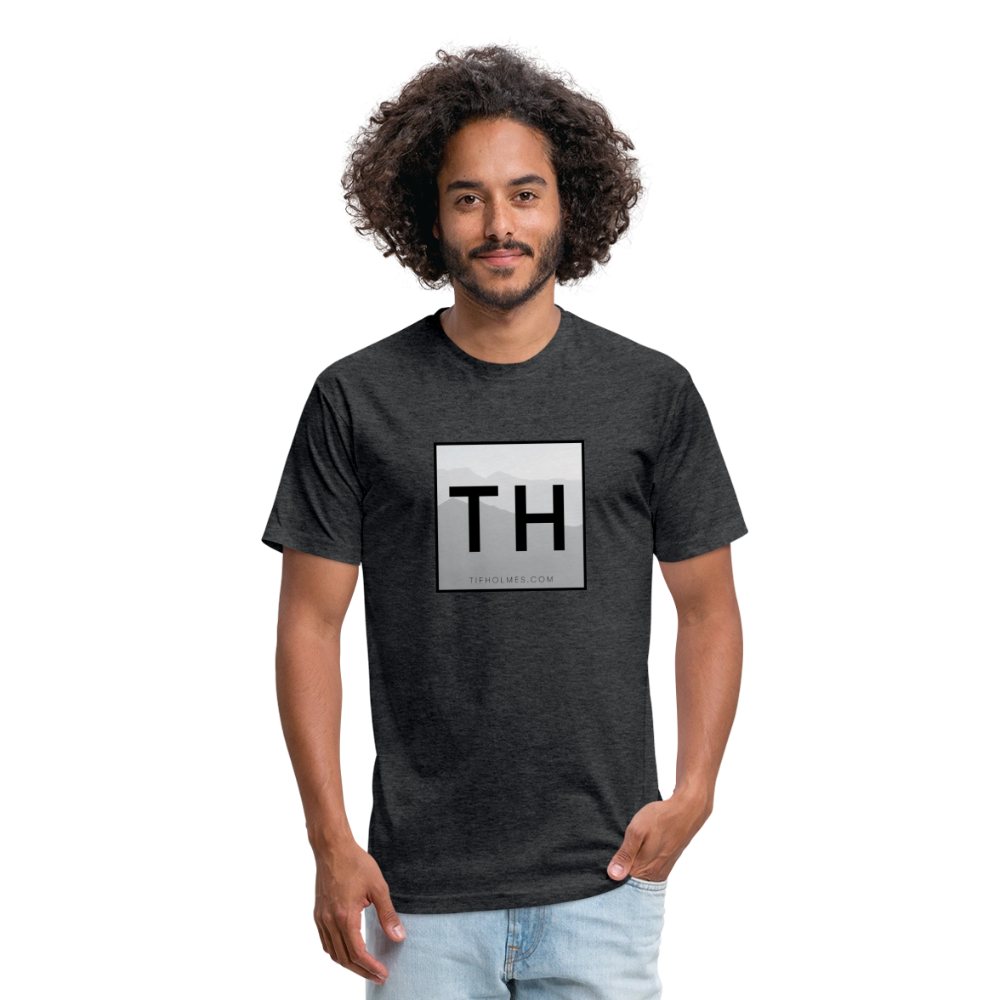 TH Square Logo Fitted Cotton/Poly T-Shirt by Next Level - heather black