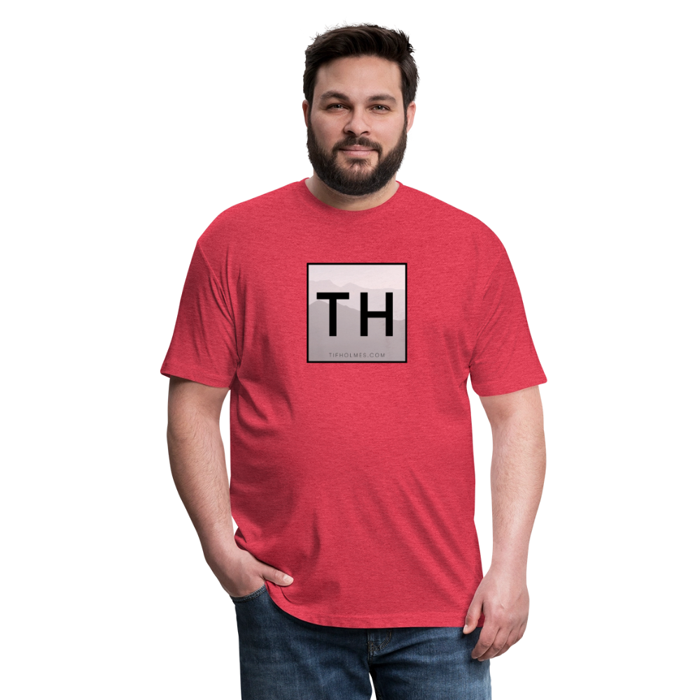 TH Square Logo Fitted Cotton/Poly T-Shirt by Next Level - heather red