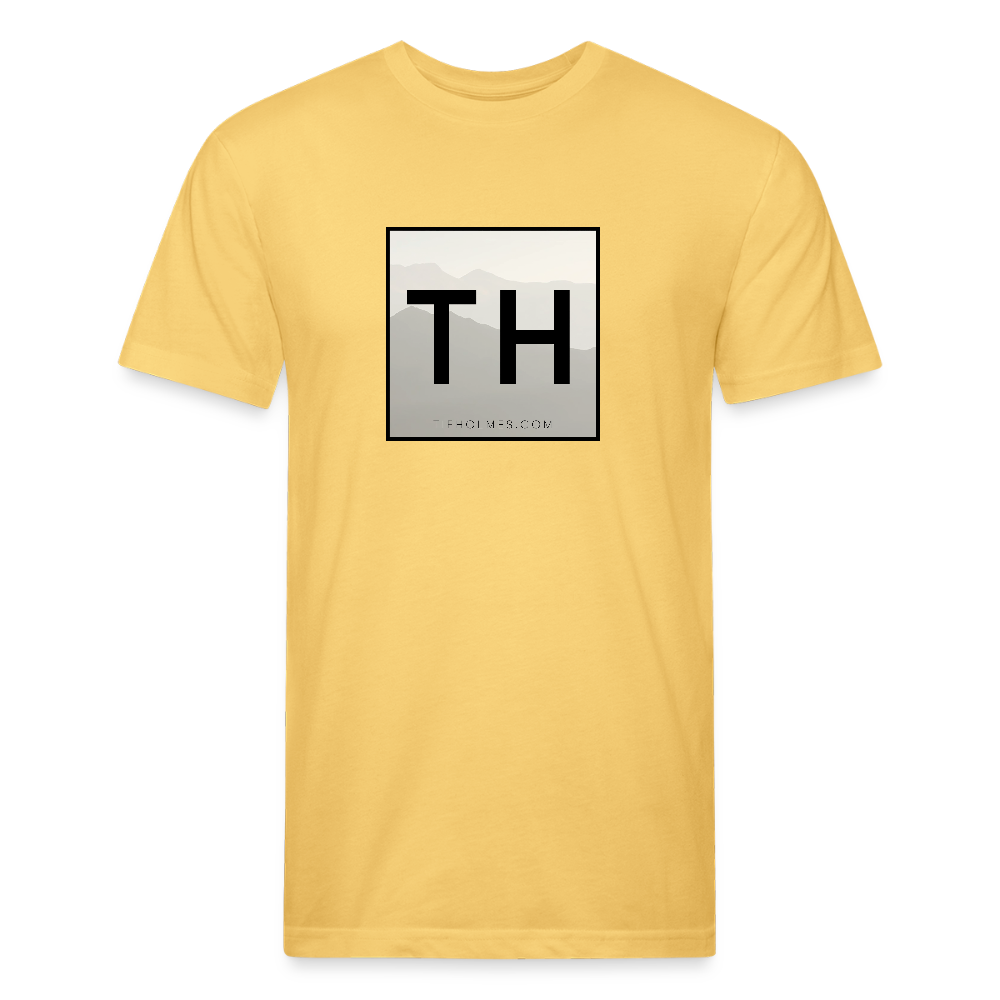 TH Square Logo Fitted Cotton/Poly T-Shirt by Next Level - pastel yellow