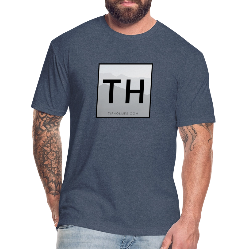 TH Square Logo Fitted Cotton/Poly T-Shirt by Next Level - heather navy