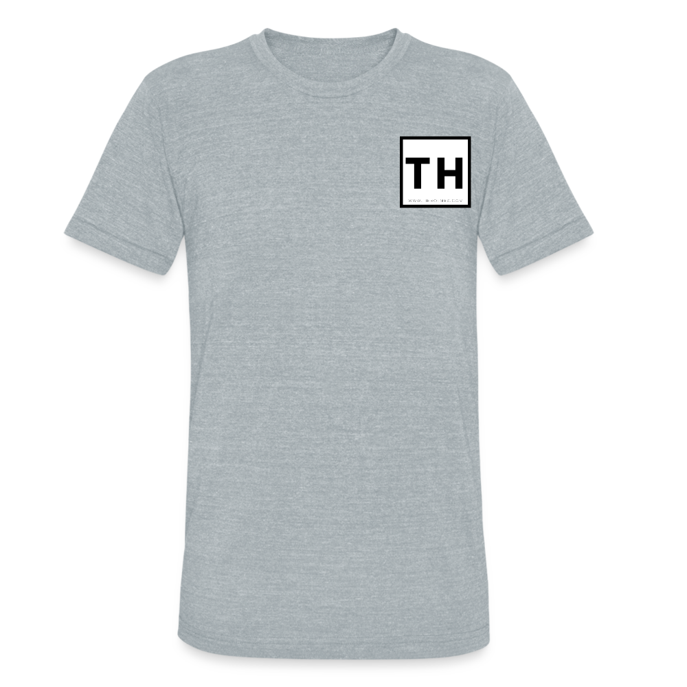 Unisex Tri-Blend T-Shirt with Square 'TH' Logo - heather grey