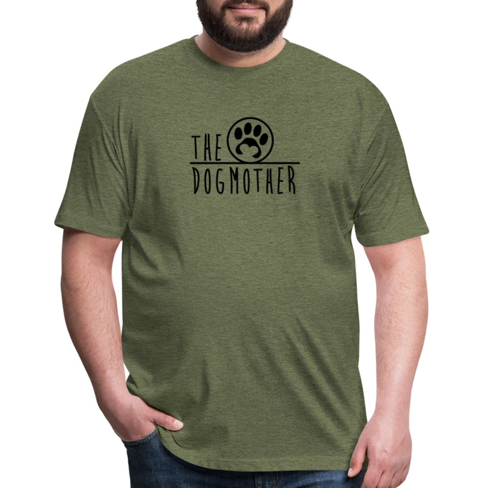 "THE DOGMOTHER" Fitted Cotton/Poly T-Shirt by Next Level - heather military green