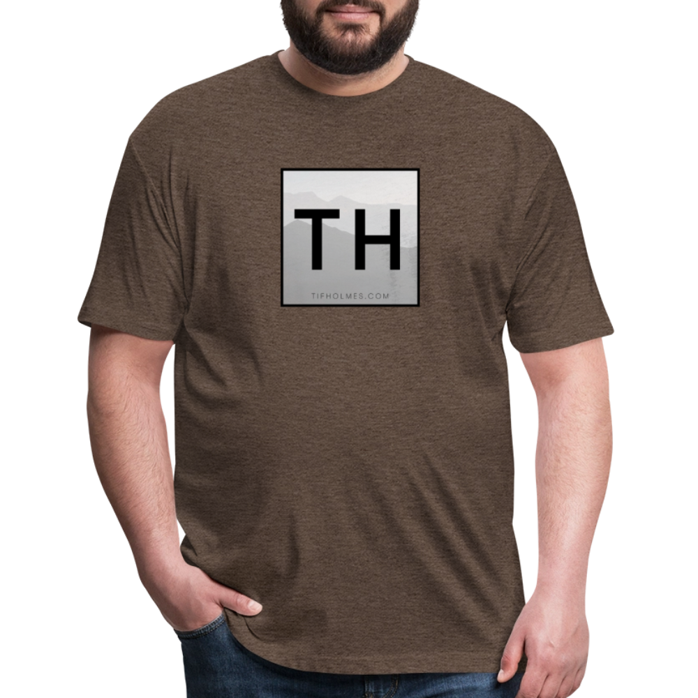 TH Square Logo Fitted Cotton/Poly T-Shirt by Next Level - heather espresso