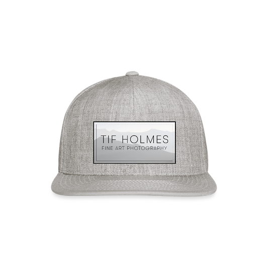Tif Holmes Photography (Mountain Logo) Snapback Baseball Cap - heather gray