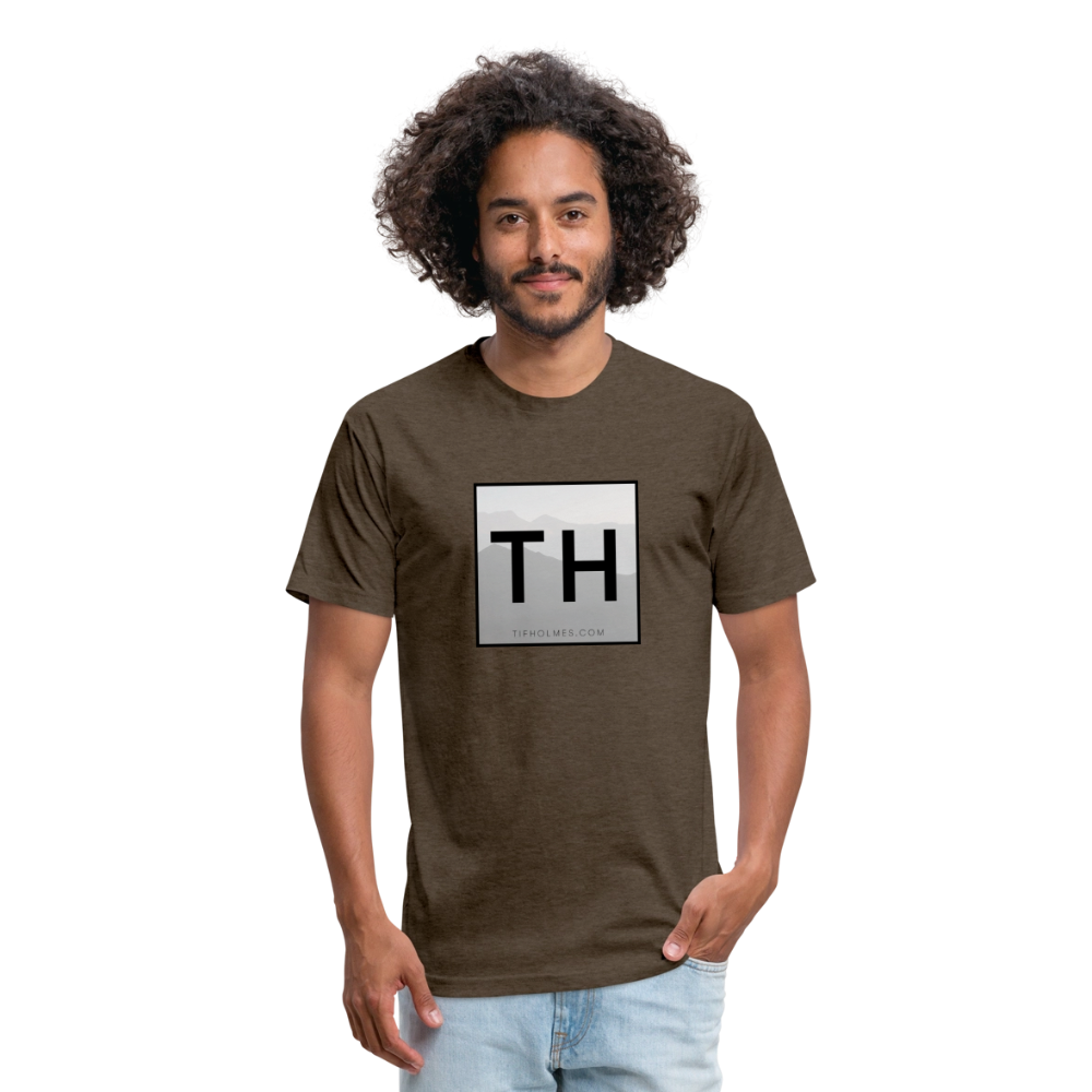 TH Square Logo Fitted Cotton/Poly T-Shirt by Next Level - heather espresso