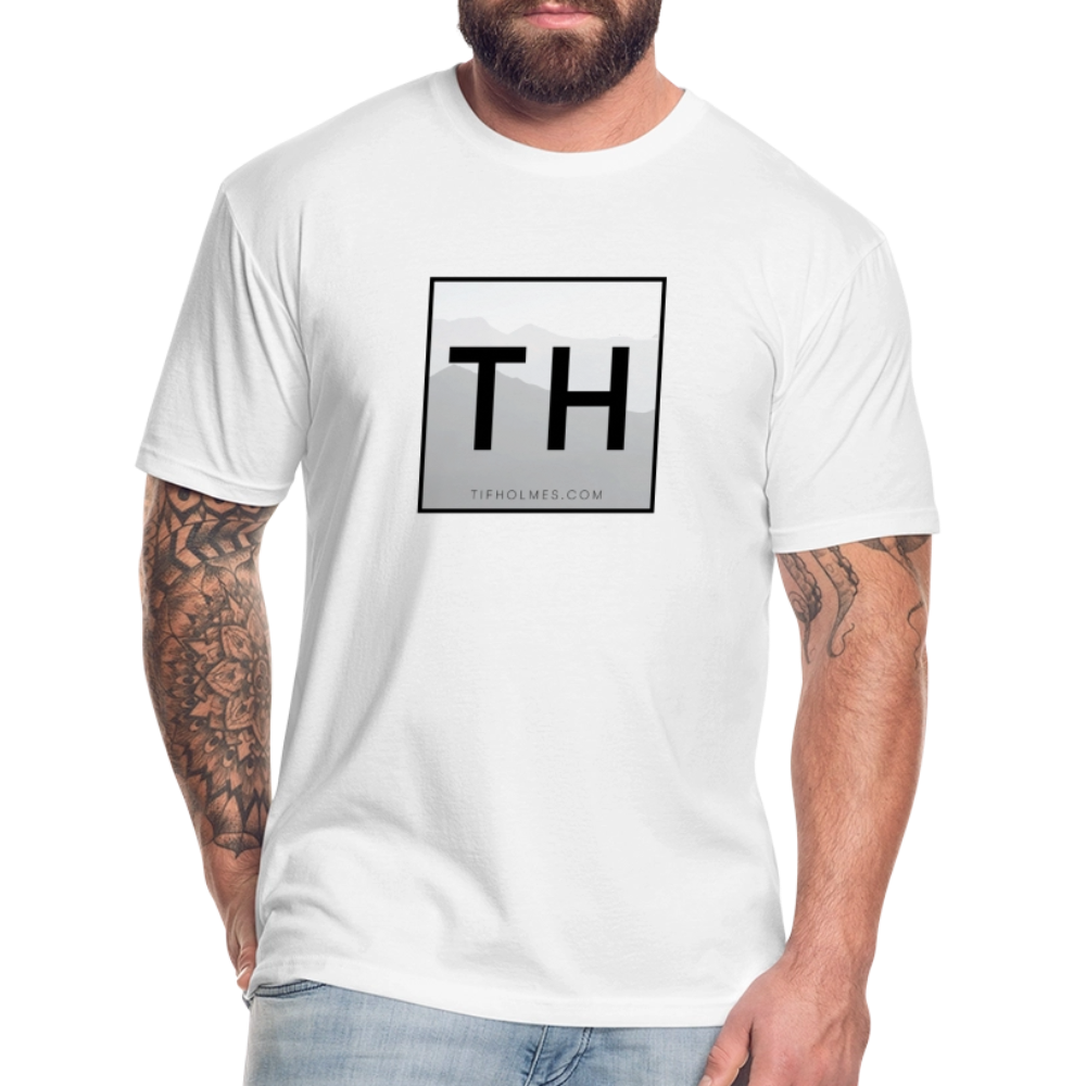 TH Square Logo Fitted Cotton/Poly T-Shirt by Next Level - white