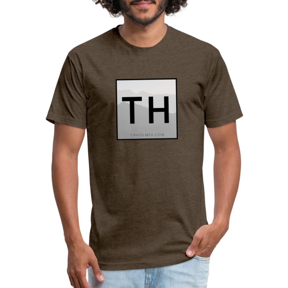 TH Square Logo Fitted Cotton/Poly T-Shirt by Next Level - heather espresso