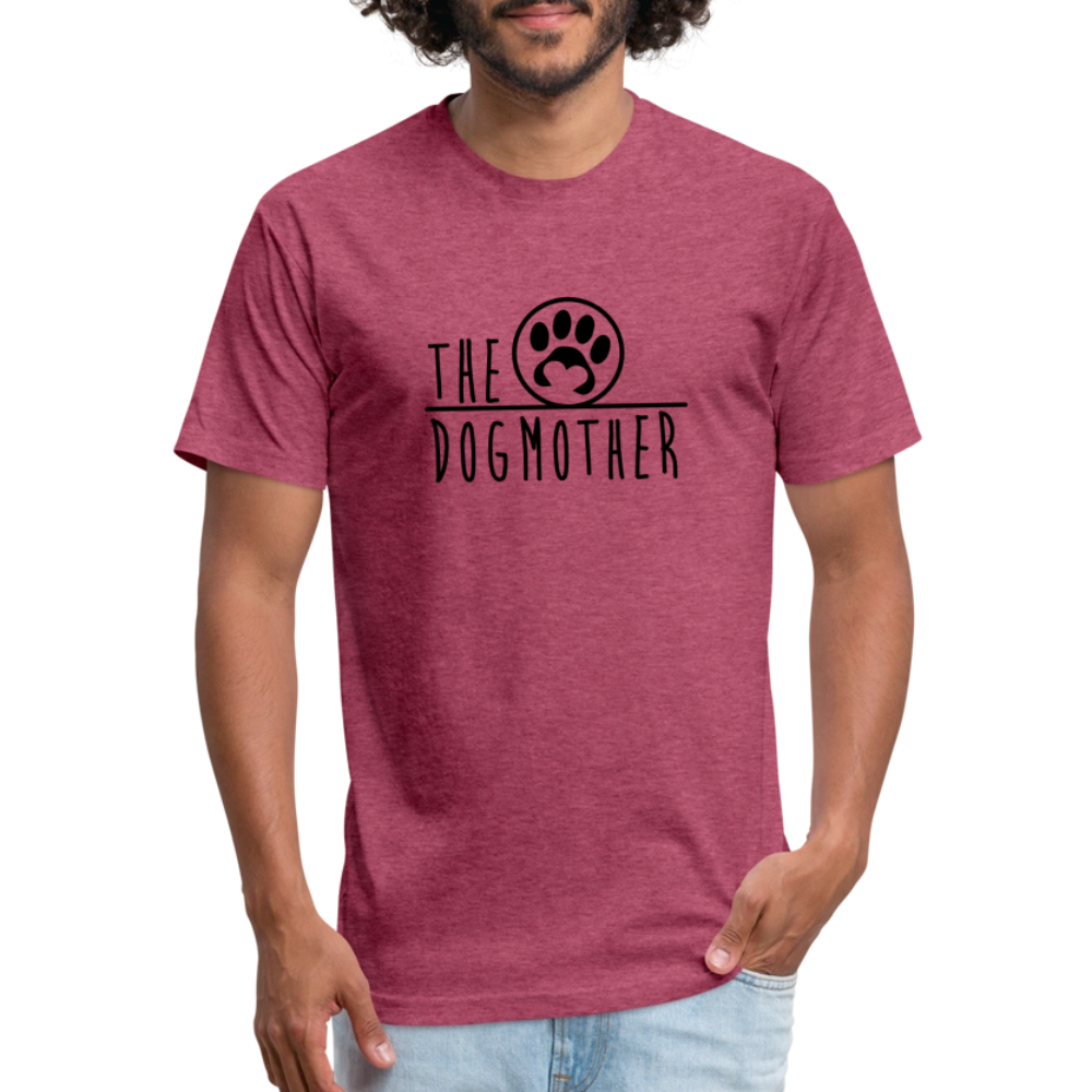 "THE DOGMOTHER" Fitted Cotton/Poly T-Shirt by Next Level - heather burgundy