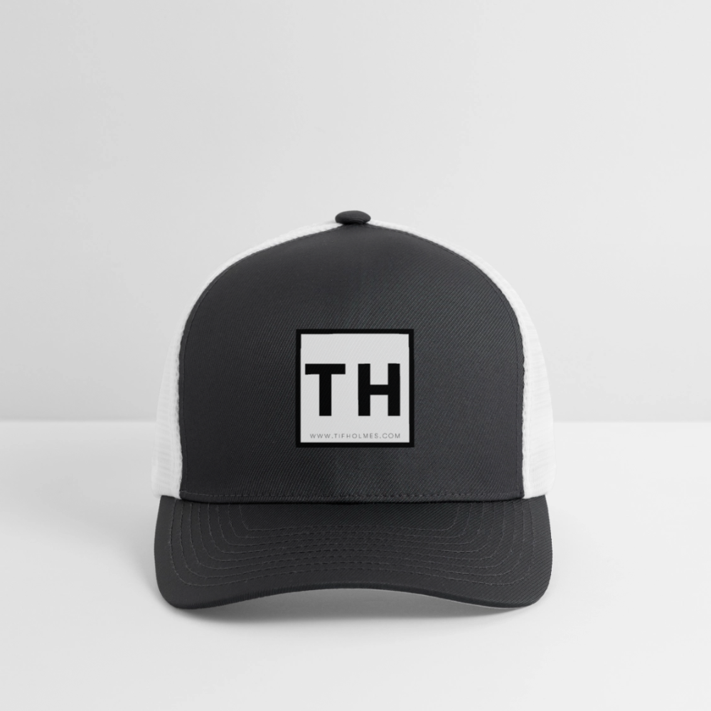 Flexfit Fitted Baseball Cap with TH Logo - dark gray/white