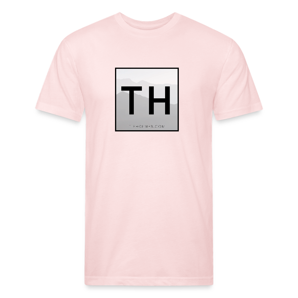 TH Square Logo Fitted Cotton/Poly T-Shirt by Next Level - blush pink 