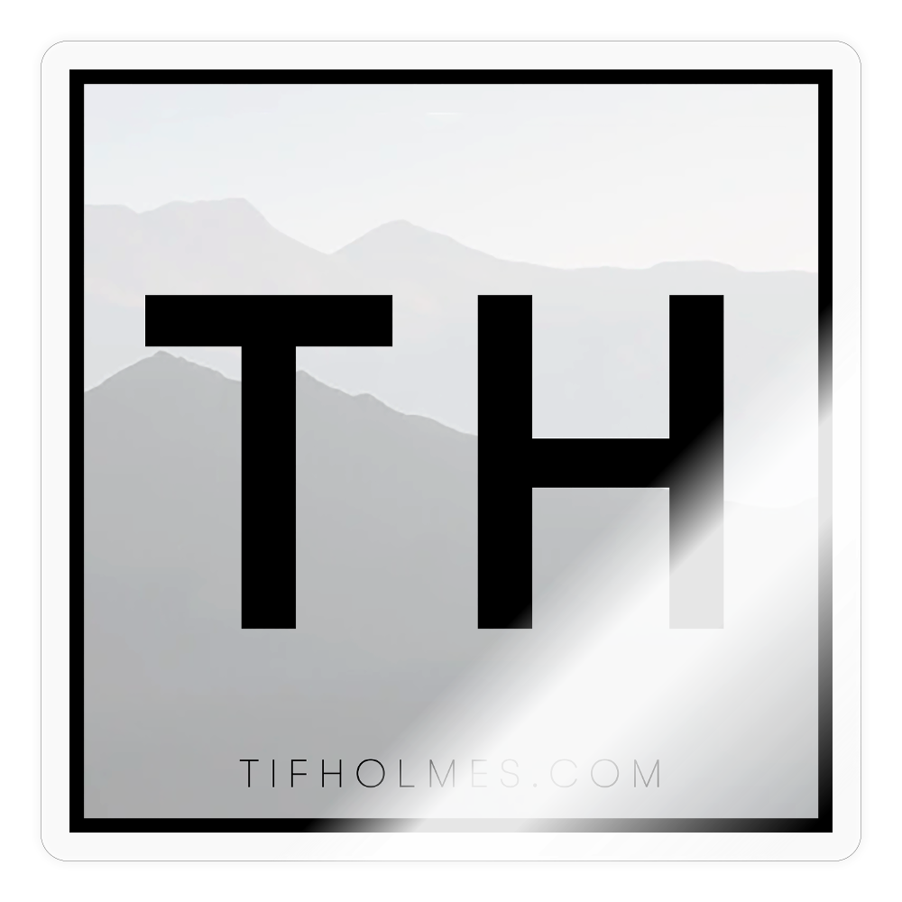 TH Mountain Logo Sticker - transparent glossy