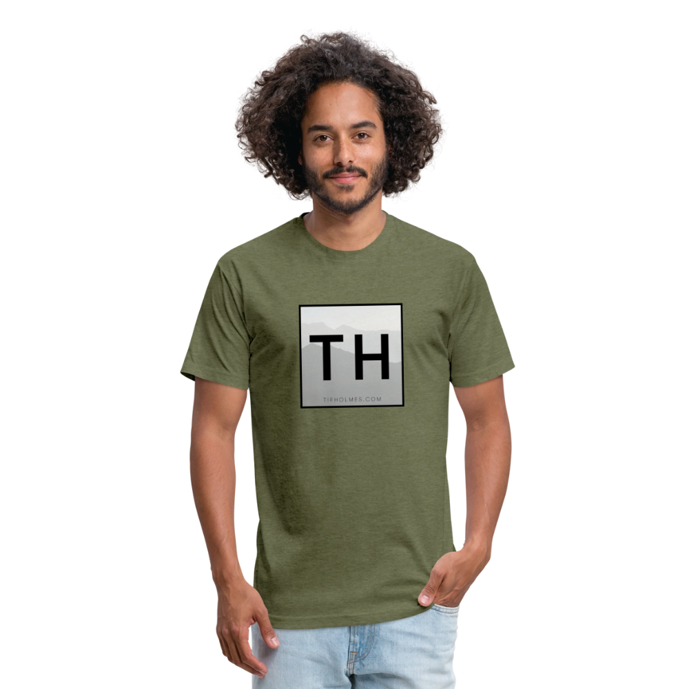 TH Square Logo Fitted Cotton/Poly T-Shirt by Next Level - heather military green