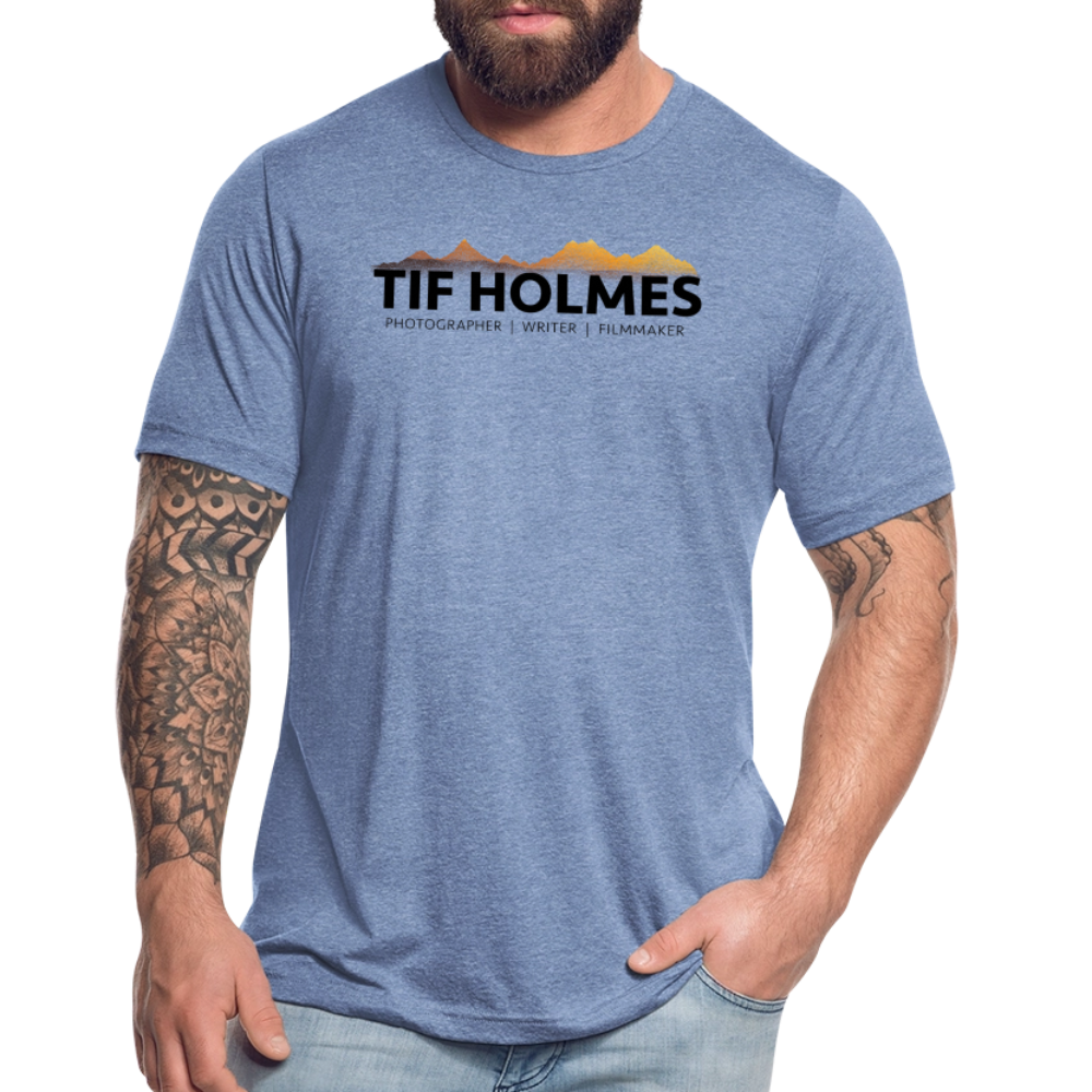 "TIF HOLMES LOGO" Unisex Tri-Blend T-Shirt - heather blue