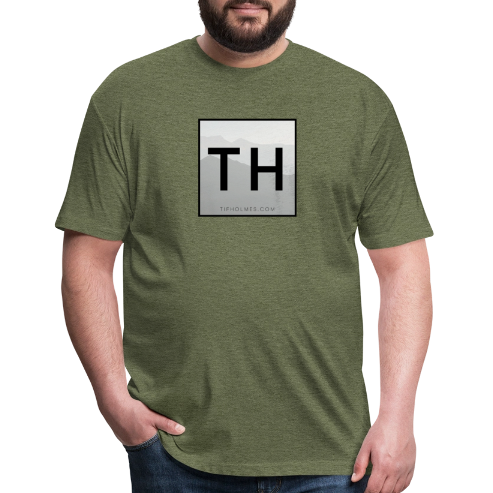 TH Square Logo Fitted Cotton/Poly T-Shirt by Next Level - heather military green