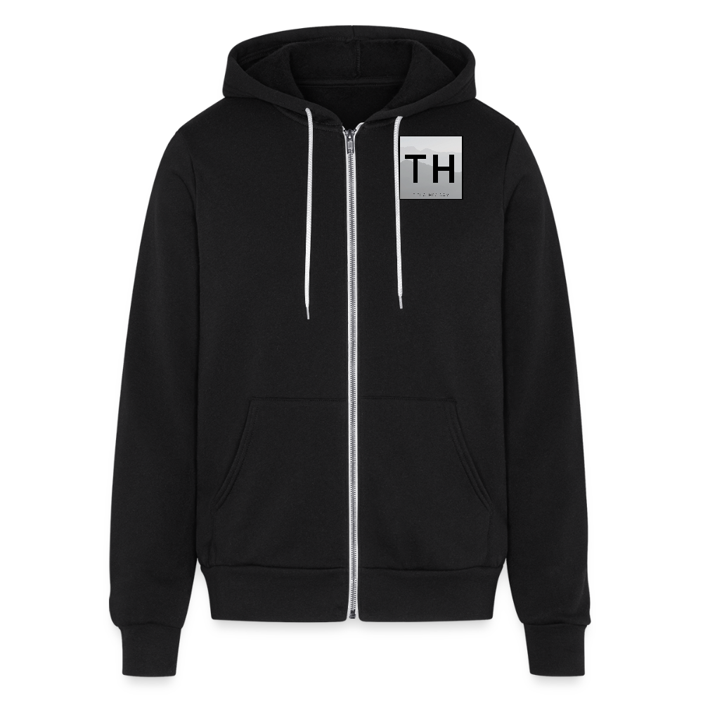 Bella + Canvas Unisex Full Zip Hoodie - black