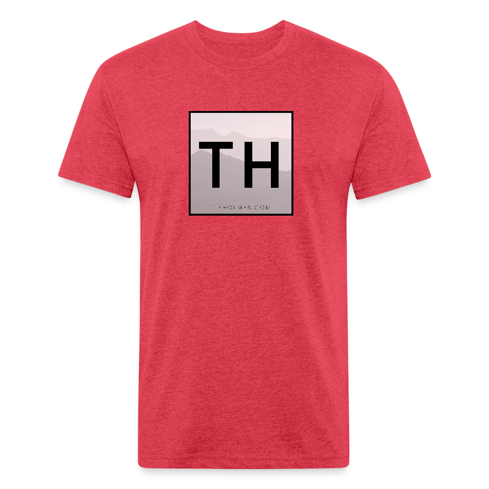 TH Square Logo Fitted Cotton/Poly T-Shirt by Next Level - heather red