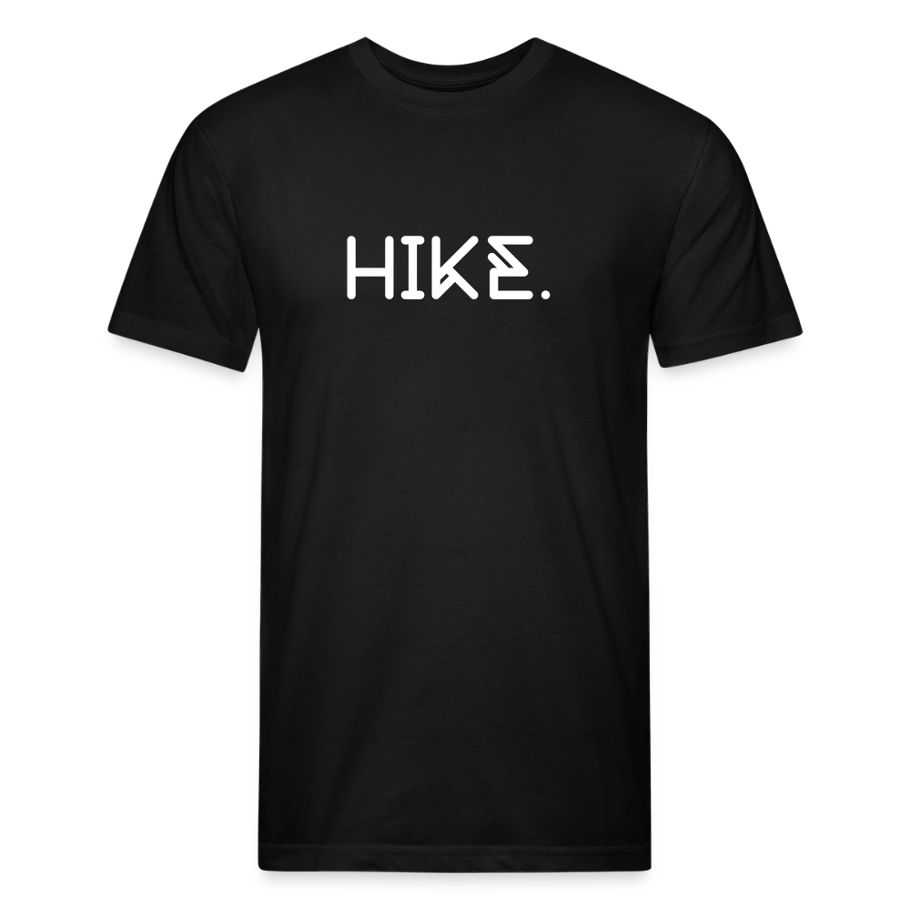 "HIKE." Fitted Cotton/Poly T-Shirt by Next Level - black
